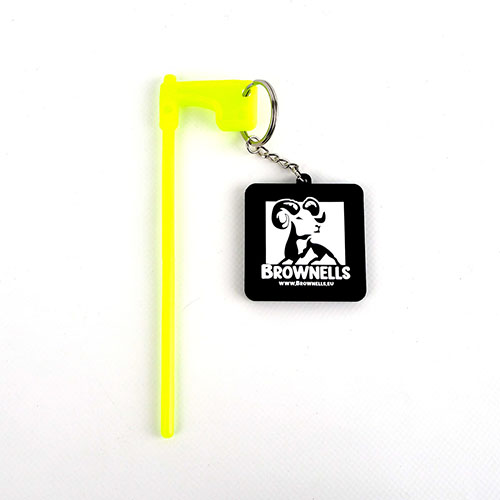 Lysande neongröna chamber flags för att enkelt identifiera ett avlastat vapen, vilket ökar säkerheten vid hantering och förvaring av gevär.